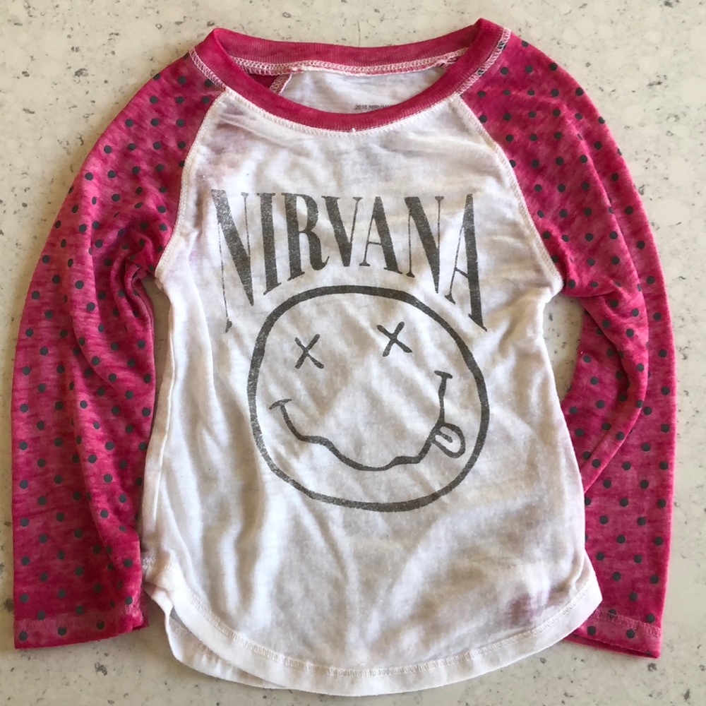 Nirvana toddler girls burnout long sleeve 18 month